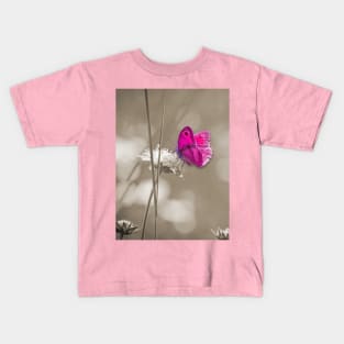 Pink butterfly Kids T-Shirt